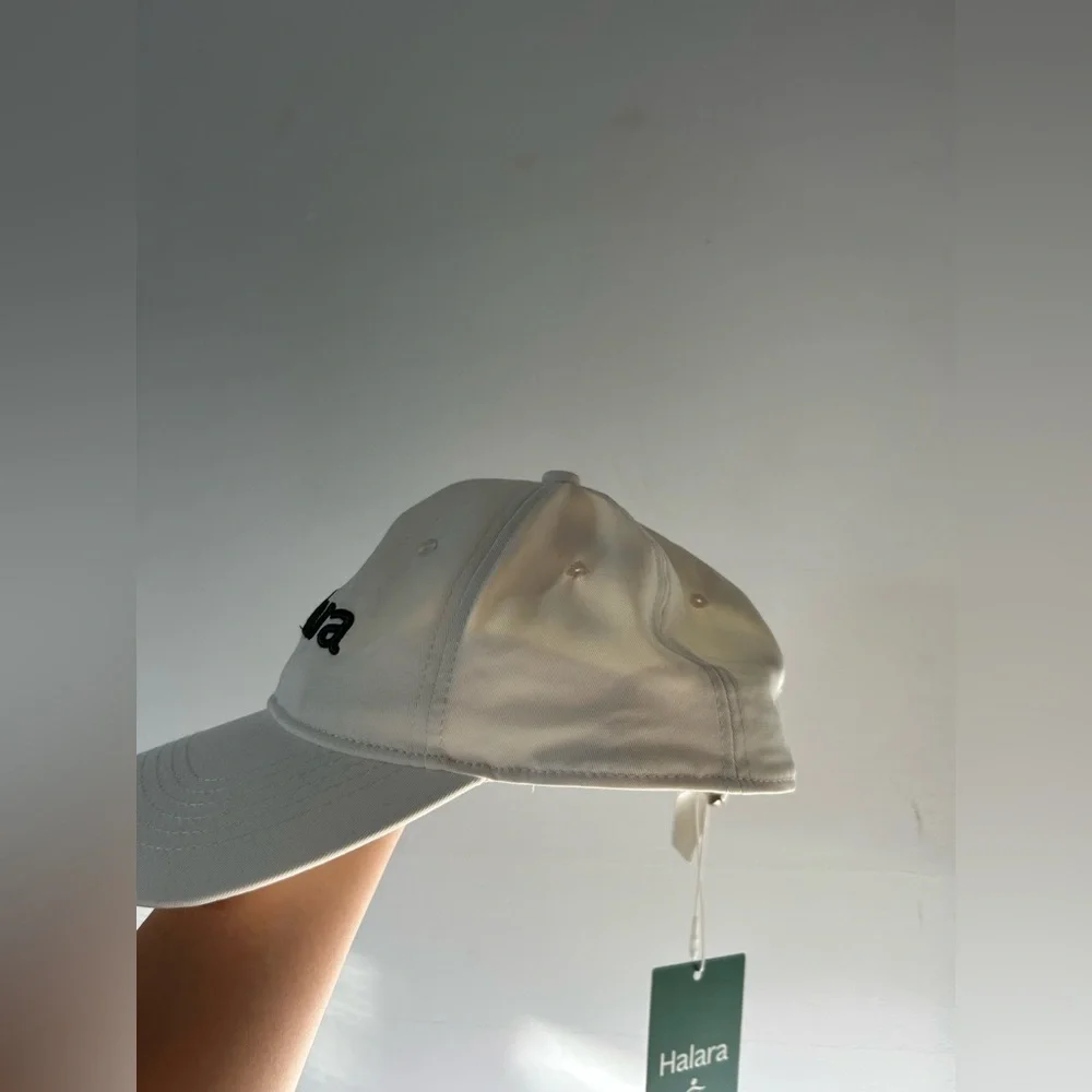 HALARA White Cream Hat Cap One size NWT chic minimalist athleisure